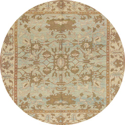 Round Machine Washable Abstract Bronze Brown Rug, wshabs1731