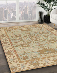 Abstract Bronze Brown Oriental Rug, abs1731