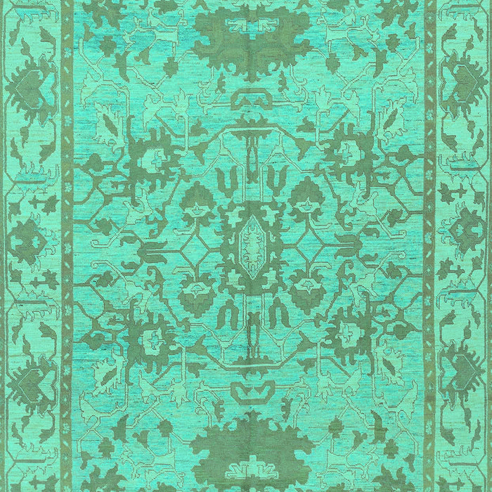 Machine Washable Oriental Turquoise Traditional Area Rugs, wshabs1731turq