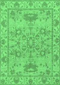 Oriental Emerald Green Traditional Rug, abs1731emgrn