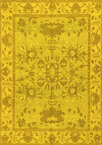 Oriental Yellow Traditional Rug, abs1731yw