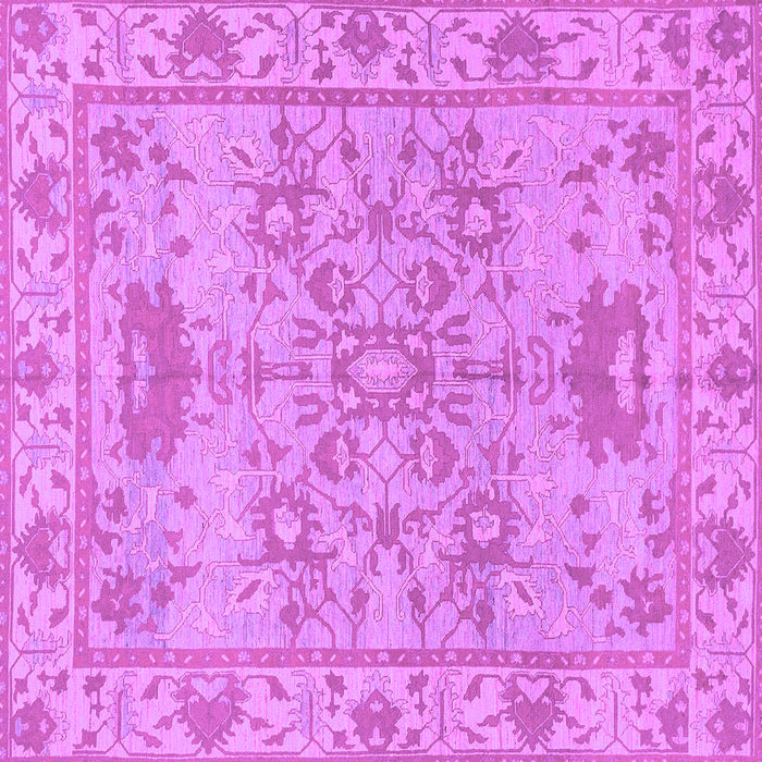 Square Machine Washable Oriental Purple Traditional Area Rugs, wshabs1731pur