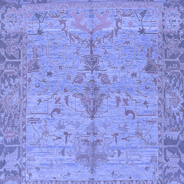 Machine Washable Oriental Blue Traditional Rug, wshabs1732blu