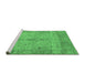 Sideview of Machine Washable Oriental Emerald Green Traditional Area Rugs, wshabs1732emgrn