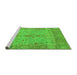 Sideview of Machine Washable Oriental Green Traditional Area Rugs, wshabs1732grn