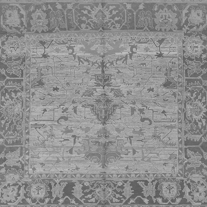Square Machine Washable Oriental Gray Traditional Rug, wshabs1732gry