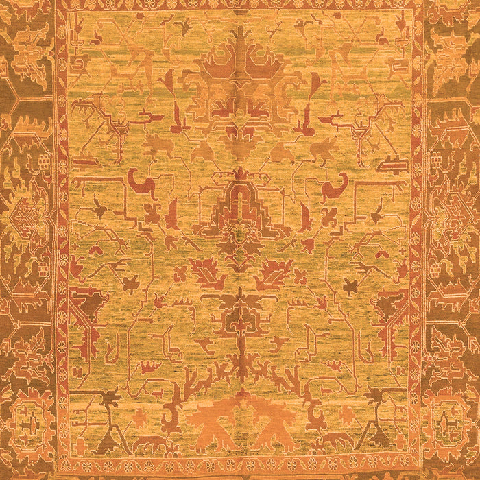 Machine Washable Oriental Orange Traditional Area Rugs, wshabs1732org