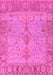 Machine Washable Oriental Pink Traditional Rug, wshabs1732pnk