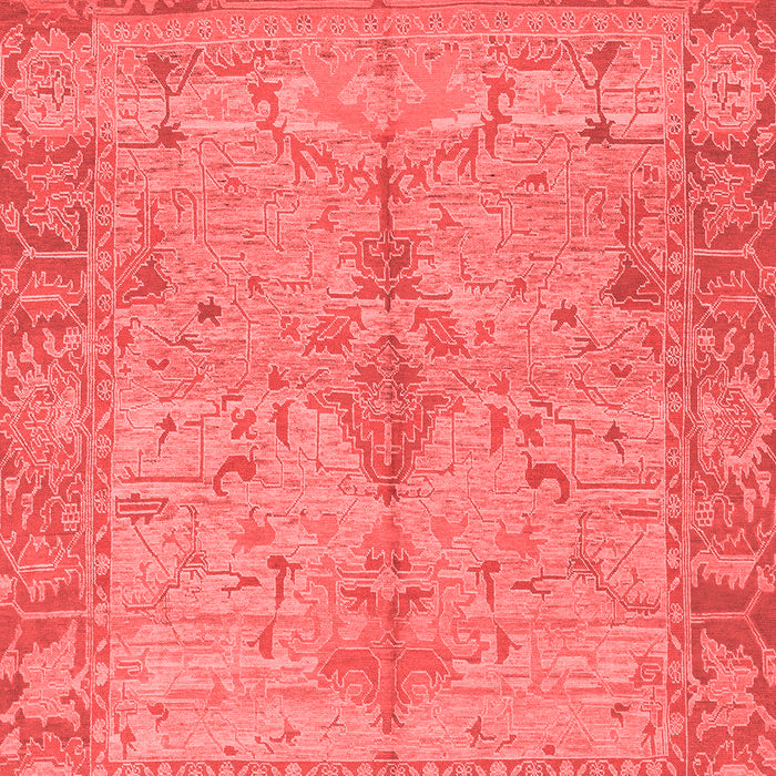 Machine Washable Oriental Red Traditional Rug, wshabs1732red