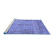 Sideview of Machine Washable Oriental Blue Traditional Rug, wshabs1732blu