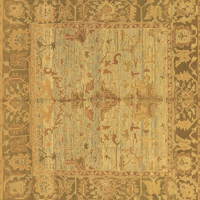 Square Oriental Brown Traditional Rug, abs1732brn