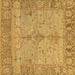 Square Oriental Brown Traditional Rug, abs1732brn