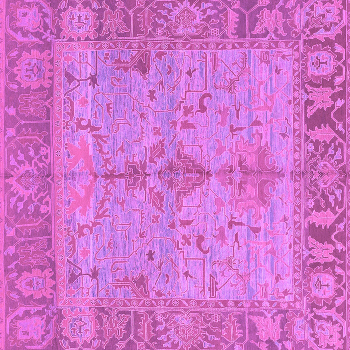 Square Oriental Purple Traditional Rug, abs1732pur