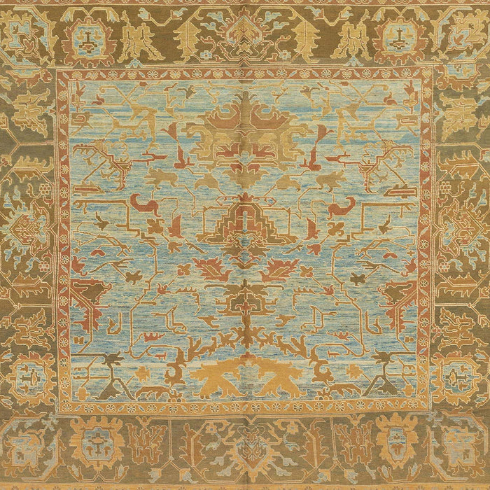 Square Abstract Sedona Brown Oriental Rug, abs1732