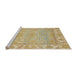 Sideview of Machine Washable Abstract Yellow Rug, wshabs1733