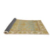 Sideview of Abstract Yellow Oriental Rug, abs1733