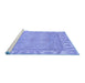 Sideview of Machine Washable Oriental Blue Traditional Rug, wshabs1733blu