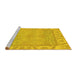 Sideview of Machine Washable Oriental Yellow Traditional Rug, wshabs1733yw