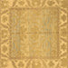 Square Oriental Brown Traditional Rug, abs1733brn