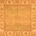 Square Oriental Orange Traditional Rug, abs1733org