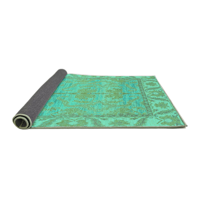 Sideview of Oriental Turquoise Traditional Rug, abs1733turq