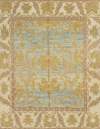 Machine Washable Abstract Yellow Rug, wshabs1733