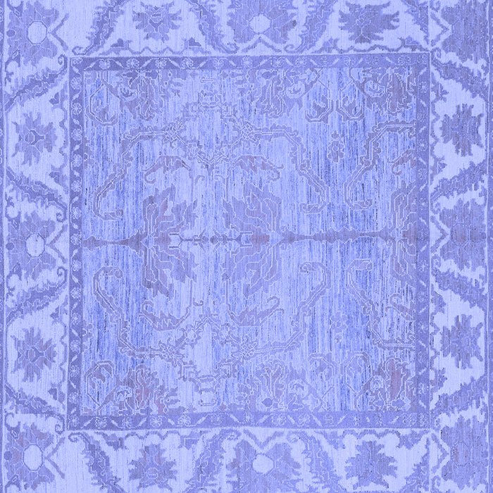 Square Machine Washable Oriental Blue Traditional Rug, wshabs1733blu