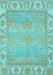 Machine Washable Oriental Light Blue Traditional Rug, wshabs1733lblu