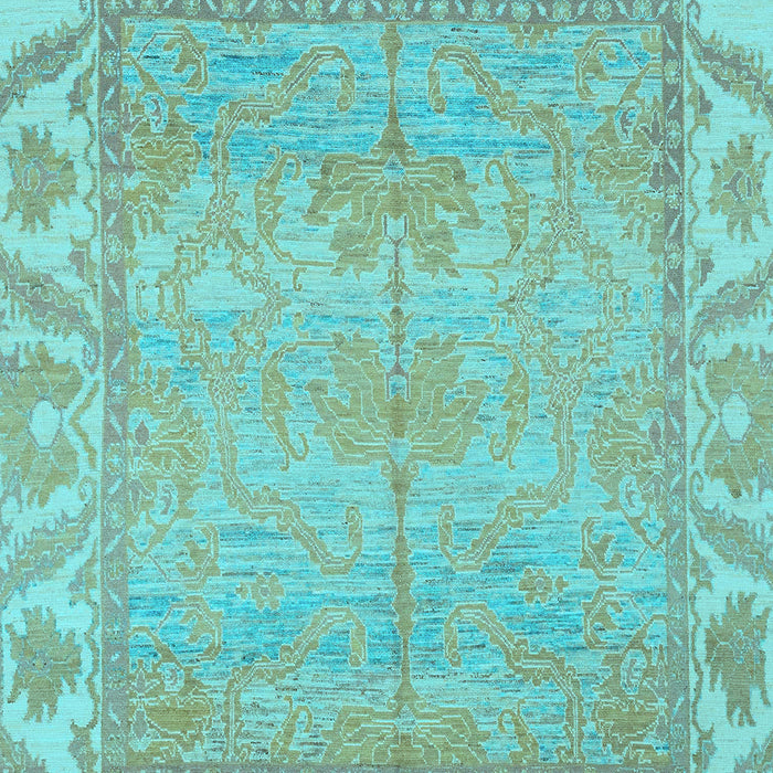 Machine Washable Oriental Light Blue Traditional Rug, wshabs1733lblu