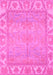 Machine Washable Oriental Pink Traditional Rug, wshabs1733pnk