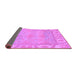 Sideview of Oriental Purple Traditional Rug, abs1733pur