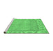 Sideview of Machine Washable Oriental Emerald Green Traditional Area Rugs, wshabs1733emgrn