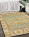 Machine Washable Abstract Yellow Rug in a Family Room, wshabs1733