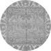 Round Oriental Gray Traditional Rug, abs1733gry