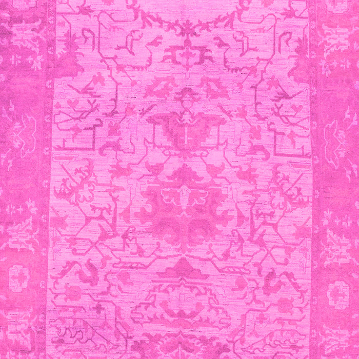 Machine Washable Oriental Pink Traditional Rug, wshabs1734pnk