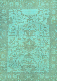 Oriental Light Blue Traditional Rug, abs1734lblu