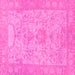 Square Oriental Pink Traditional Rug, abs1734pnk