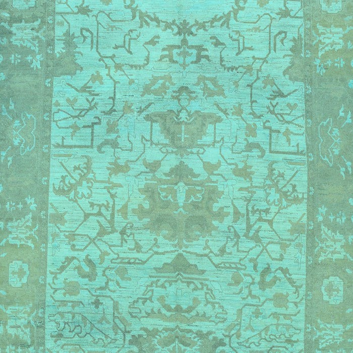 Machine Washable Oriental Light Blue Traditional Rug, wshabs1734lblu