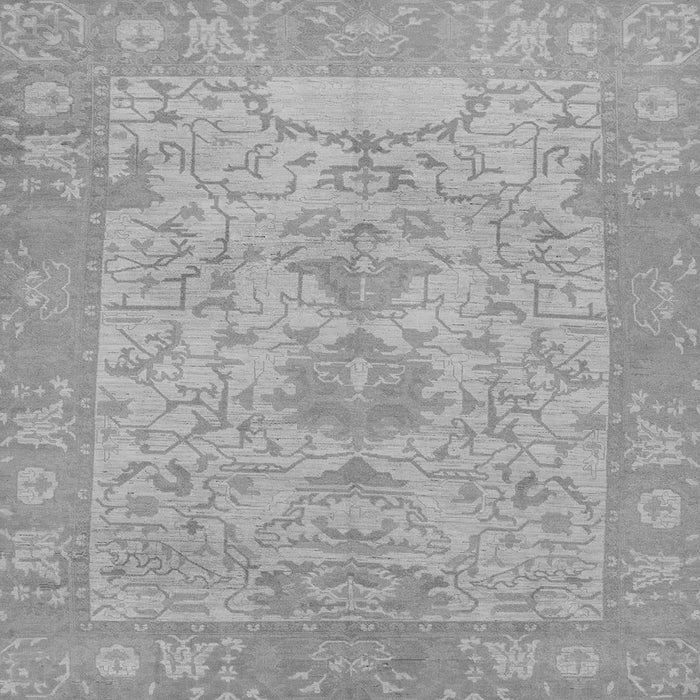 Square Machine Washable Oriental Gray Traditional Rug, wshabs1734gry