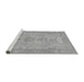 Sideview of Machine Washable Oriental Gray Traditional Rug, wshabs1734gry