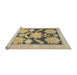 Sideview of Machine Washable Abstract Brown Rug, wshabs1735