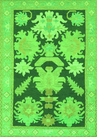 Abstract Green Modern Rug, abs1735grn