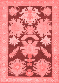 Abstract Red Modern Rug, abs1735red