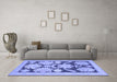 Machine Washable Abstract Blue Modern Rug in a Living Room, wshabs1735blu