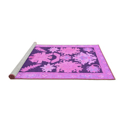 Sideview of Machine Washable Abstract Purple Modern Area Rugs, wshabs1735pur