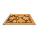 Sideview of Machine Washable Abstract Orange Modern Area Rugs, wshabs1735org