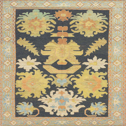 Square Machine Washable Abstract Brown Rug, wshabs1735
