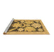 Sideview of Machine Washable Abstract Brown Modern Rug, wshabs1735brn