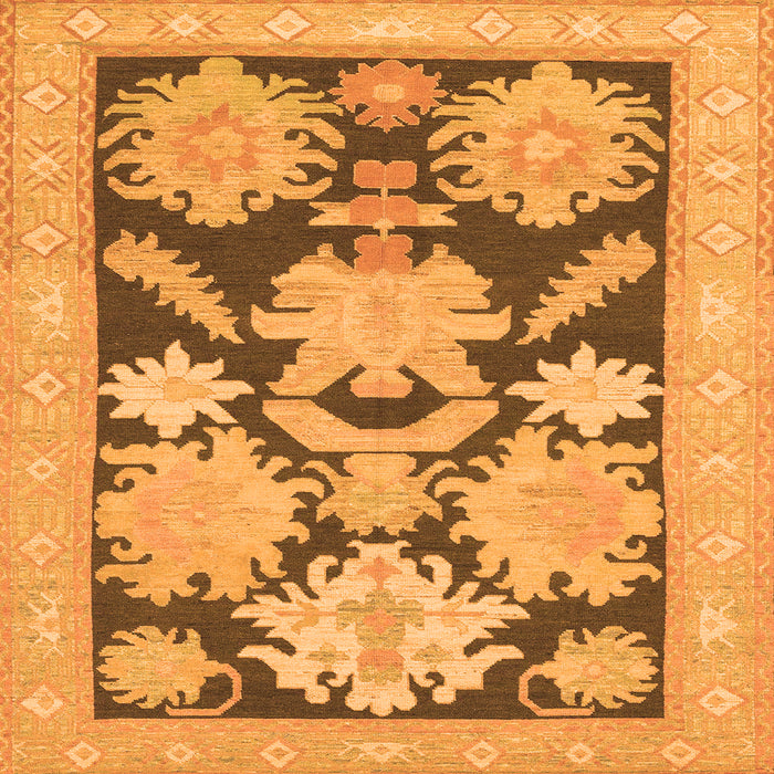 Square Abstract Orange Modern Rug, abs1735org