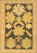 Abstract Brown Modern Rug, abs1735brn